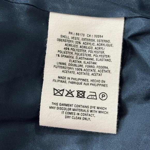 Anthropologie Cartonnier Size 0 XS Plaid Wrap Fringed Tweed Jacket Blazer - Picture 4 of 6